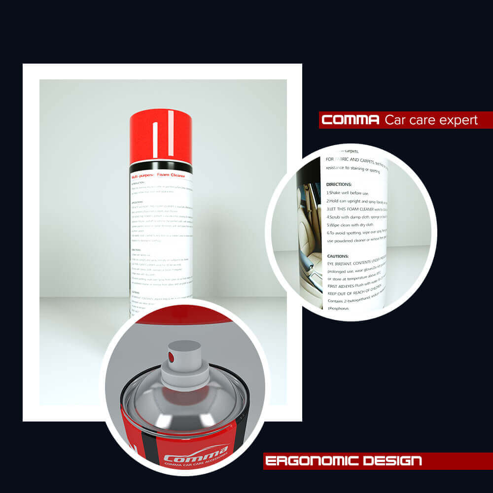 All Purpose Foam Cleaner Factory, 650ml Comma Car Care Accessories