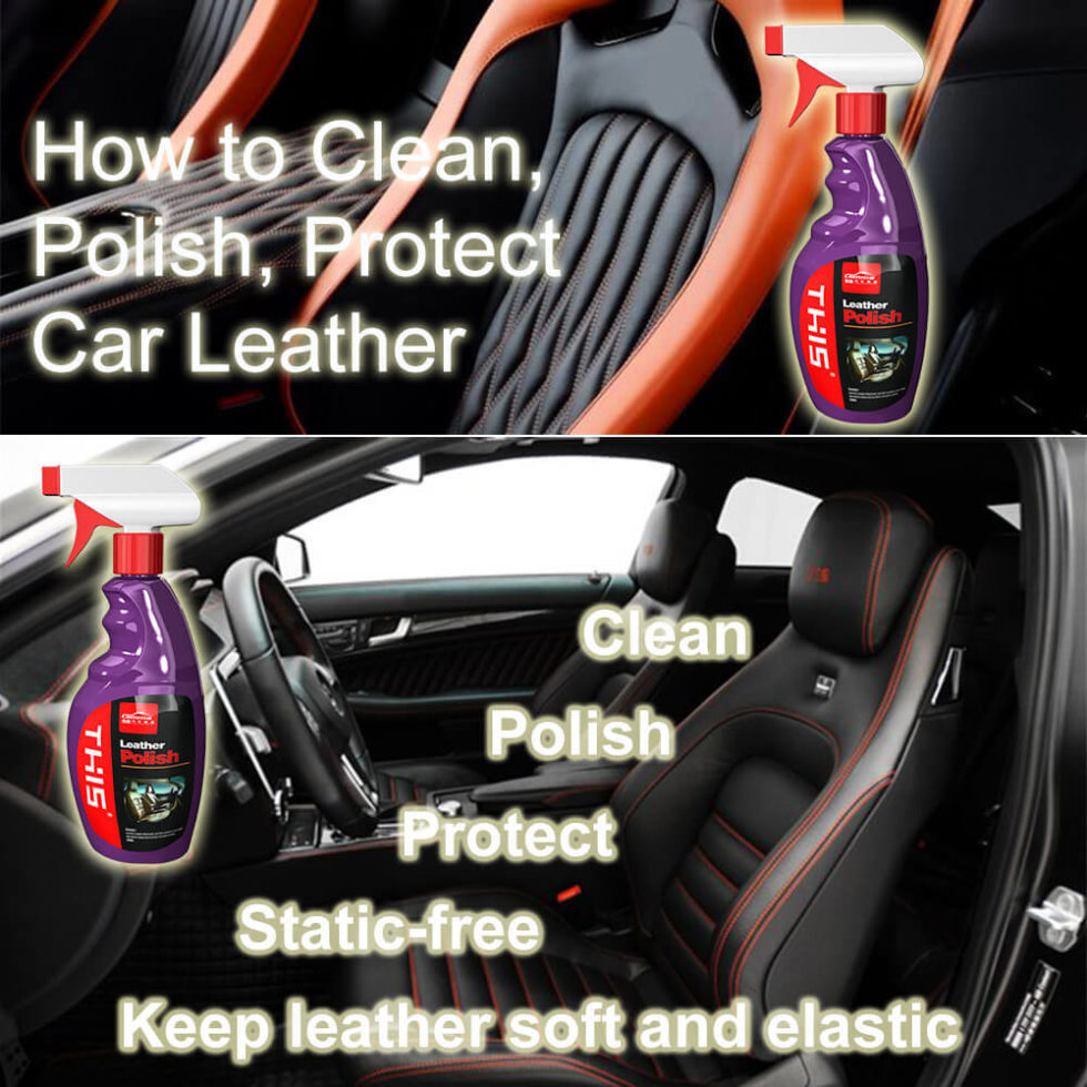 Multiaction auto car leather polish cleaner