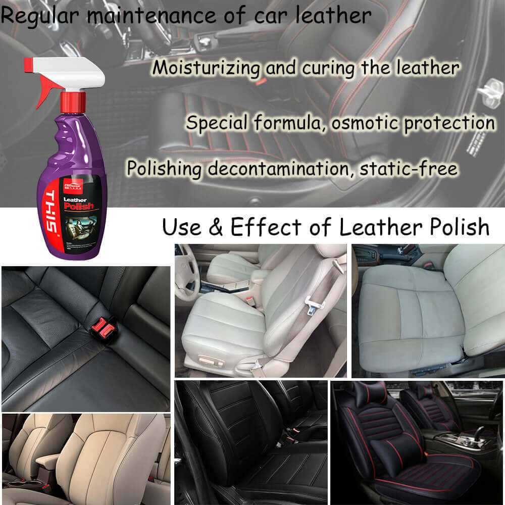 Multiaction auto car leather polish cleaner